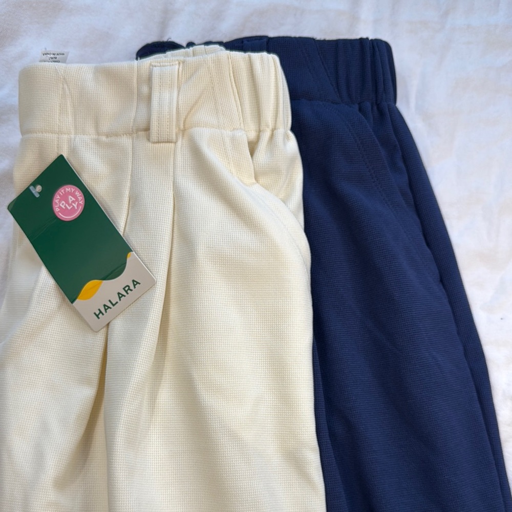 HALARA BundleHigh Waisted Side Pocket Wide Leg Waffle Work Pants